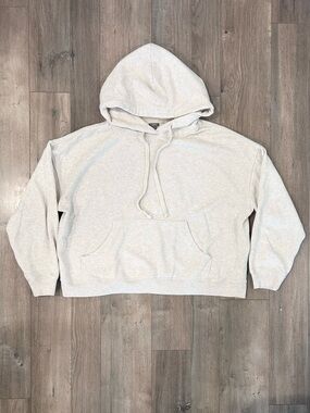 aerie distressed Light Beige Pullover Hoodie
